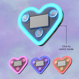 Heart Shaped Car Ambient Light Car Window Suction Cup Led Atmosphere Light 500Mah Solar/Usb-C Rechargeable Neon Lamp