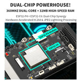 4.3-Inch 480 * 800 IPS Capacitive Touch ESP32P4 Development Board ESP32-C6 Development Board with Shell and Camera