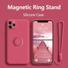 Liquid Silicone Case for  17 16 16E 15 13 Mini 14 12 11 Pro Max plus Phone Holder Ring Stand Protect Cover Wrist Strap
