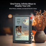Times Frame Smart HD Screen | 10.1" DIY Digital Clock | Crypto Stocks Weather Calendar | Tech Gift Desk Setup