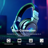 Kiwi Ears Aventus Bluetooth Coaxial Driver DJ and Gaming Bluetooth/Wired Headphones Active Noise Cancellation Headphone