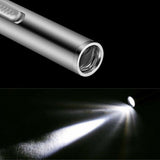 USB Mini Flashlight — Pocket-Sized Stainless Steel