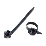 10-100PCS Car Nylon Black Cable Ties Push Mount Wire Harness Fastener Cable Clamp Clips Ties Management Car Wire Organizers