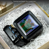 Ditoo-Pro Pixel Art Bluetooth Portable Black Speaker Alarm Clock DIY LED Display Board Cute Gift Home Light Decoration