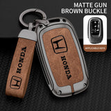 Leather Zinc Alloy Car Key Case Cover Protector Shell for  Civic Accord HR-V CR-V CRV 11Th 2022 2023 Keychain Accessories