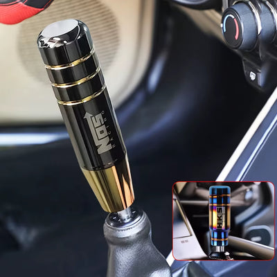 1Pc 5.12-Inch Aluminum Alloy Jdm-Style Shift Knob - Suitable for Both Manual and Automatic Transmission Cars. Featuring an Ergon