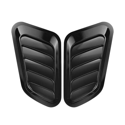 2PCS Universal Car Tuning Hood Carbon Fiber Air Flow Intake Decoration Hood Scoop Bonnet Vent Cover Stickers Decoration Styling